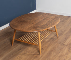 Retro Vintage Solid Elm Ercol Model 454 Supper Table, Coffee Table