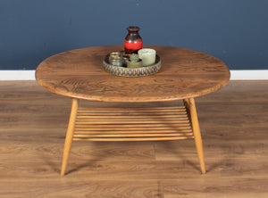 Retro Vintage Solid Elm Ercol Model 454 Supper Table, Coffee Table