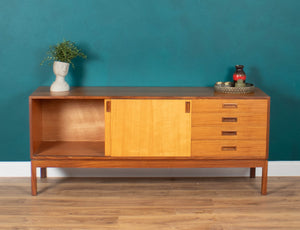 Retro Teak & Ash Mid-century 1960s Sideboard By Remploy