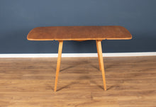 Load image into Gallery viewer, Retro Blonde Ercol Model 383 Dining Table &amp; Four Model 370 Windsor Kitchen Dining Chairs