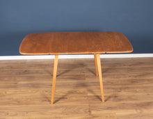 Load image into Gallery viewer, Retro Blonde Ercol Model 383 Dining Table &amp; Four Model 370 Windsor Kitchen Dining Chairs