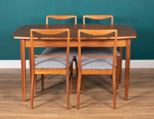 Retro Teak 1960s Vanson Dining Table & 4 Chairs