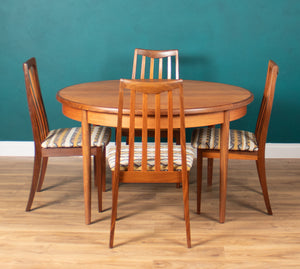 Retro Teak GPlan 1960s Fresco Dining Table & 4 Four Chairs By Victor Wilkins