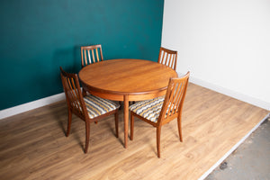 Retro Teak GPlan 1960s Fresco Dining Table & 4 Four Chairs By Victor Wilkins