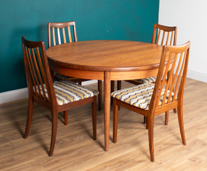 Retro Teak GPlan 1960s Fresco Dining Table & 4 Four Chairs By Victor Wilkins