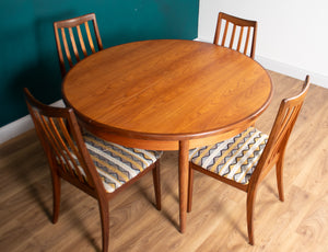 Retro Teak GPlan 1960s Fresco Dining Table & 4 Four Chairs By Victor Wilkins