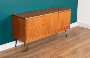 Retro Teak 1960s Mcintosh Sideboard On Hairpin Legs