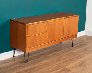 Retro Teak 1960s Mcintosh Sideboard On Hairpin Legs