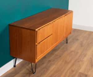 Retro Teak 1960s Mcintosh Sideboard On Hairpin Legs