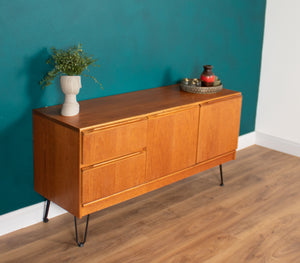 Retro Teak 1960s Mcintosh Sideboard On Hairpin Legs