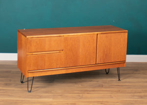 Retro Teak 1960s Mcintosh Sideboard On Hairpin Legs