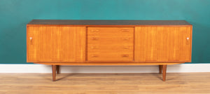 Retro Teak Danish 1960s Long Mid Century Sideboard By Clausen & Søn Denmark