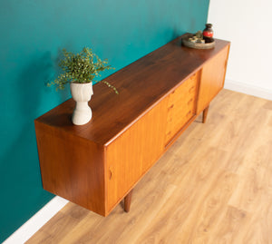 Retro Teak Danish 1960s Long Mid Century Sideboard By Clausen & Søn Denmark