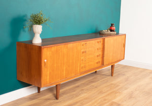 Retro Teak Danish 1960s Long Mid Century Sideboard By Clausen & Søn Denmark