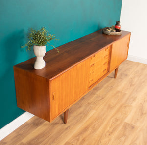 Retro Teak Danish 1960s Long Mid Century Sideboard By Clausen & Søn Denmark