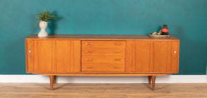 Retro Teak Danish 1960s Long Mid Century Sideboard By Clausen & Søn Denmark