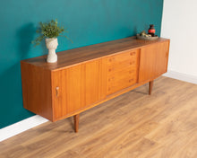 Load image into Gallery viewer, Retro Teak Danish 1960s Long Mid Century Sideboard By Clausen &amp; Søn Denmark