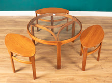 Load image into Gallery viewer, Retro Teak 1960s Nathan Trinity Nest Of Tables Teak &amp; Glass Four Tables