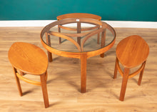 Load image into Gallery viewer, Retro Teak 1960s Nathan Trinity Nest Of Tables Teak &amp; Glass Four Tables