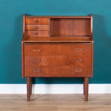 Load image into Gallery viewer, Danish Teak Mid Century Bureau Writing Desk ,Vanity Dressing Table