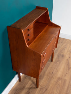 Danish Teak Mid Century Bureau Writing Desk ,Vanity Dressing Table