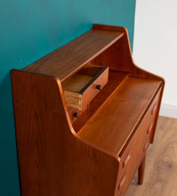 Load image into Gallery viewer, Danish Teak Mid Century Bureau Writing Desk ,Vanity Dressing Table