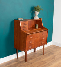 Load image into Gallery viewer, Danish Teak Mid Century Bureau Writing Desk ,Vanity Dressing Table