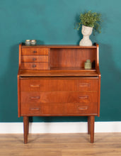 Load image into Gallery viewer, Danish Teak Mid Century Bureau Writing Desk ,Vanity Dressing Table