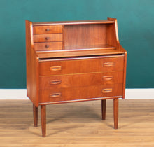 Load image into Gallery viewer, Danish Teak Mid Century Bureau Writing Desk ,Vanity Dressing Table