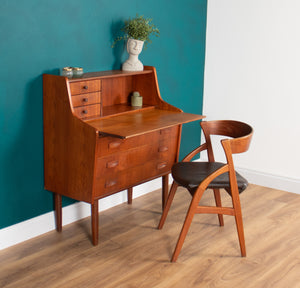 Danish Teak Mid Century Bureau Writing Desk ,Vanity Dressing Table