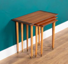 Load image into Gallery viewer, Retro Teak 1960s Set of 3 Nesting Tables By Torpe Mobelfabrikk, Norway Coffee Tables