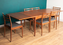 Load image into Gallery viewer, G Plan Two Leaf Extending Dining Table &amp; Six Chairs Seats 6-10