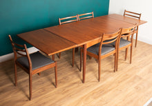 Load image into Gallery viewer, G Plan Two Leaf Extending Dining Table &amp; Six Chairs Seats 6-10