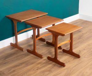 Retro Teak 1960s G Plan Mid Century Nest Of 3 Coffee Tables