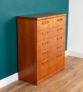 Retro Teak 1960s 2 Drawer Over 4 Chest Of Drawers By Meredew