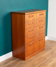 Load image into Gallery viewer, Retro Teak 1960s 2 Drawer Over 4 Chest Of Drawers By Meredew