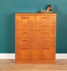 Retro Teak 1960s 2 Drawer Over 4 Chest Of Drawers By Meredew