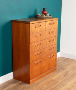 Retro Teak 1960s 2 Drawer Over 4 Chest Of Drawers By Meredew