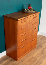 Load image into Gallery viewer, Retro Teak 1960s 2 Drawer Over 4 Chest Of Drawers By Meredew