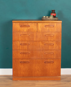 Retro Teak 1960s 2 Drawer Over 4 Chest Of Drawers By Meredew