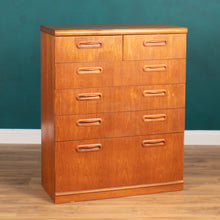 Load image into Gallery viewer, Retro Teak 1960s 2 Drawer Over 4 Chest Of Drawers By Meredew