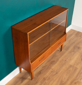 Retro Teak 1960s Jentiuque Mid Century Glazed Bookcase