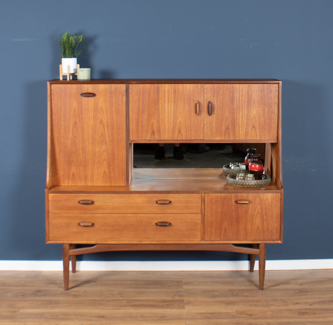 Retro Teak 1960s Long G Plan Scandi Mid Century High Sideboard