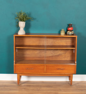 Retro Teak 1960s Jentiuque Mid Century Glazed Bookcase