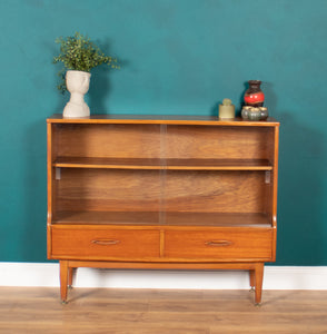 Retro Teak 1960s Jentiuque Mid Century Glazed Bookcase