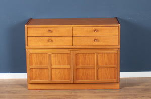 Retro Teak 1960s Nathan Squares Sideboard On Hairpin Legs