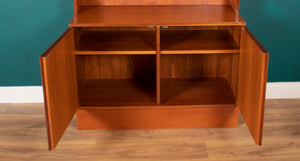 Retro Teak 1960s Glazed Bookcase Dresser