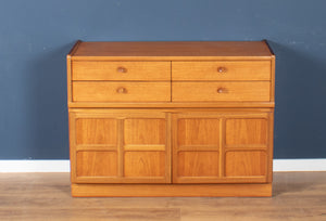 Retro Teak 1960s Nathan Squares Sideboard On Hairpin Legs