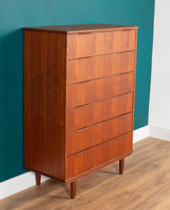 Retro Teak 1960s Danish Mid Century Chest Of Drawers