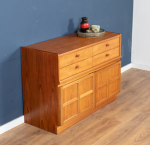 Retro Teak 1960s Nathan Squares Sideboard On Hairpin Legs